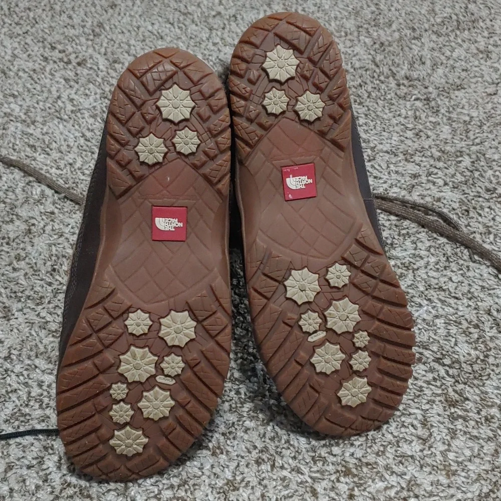 The North Face Nuptse Purna Boots Women's Brown Fur Winter & Rain Shoes Size 8